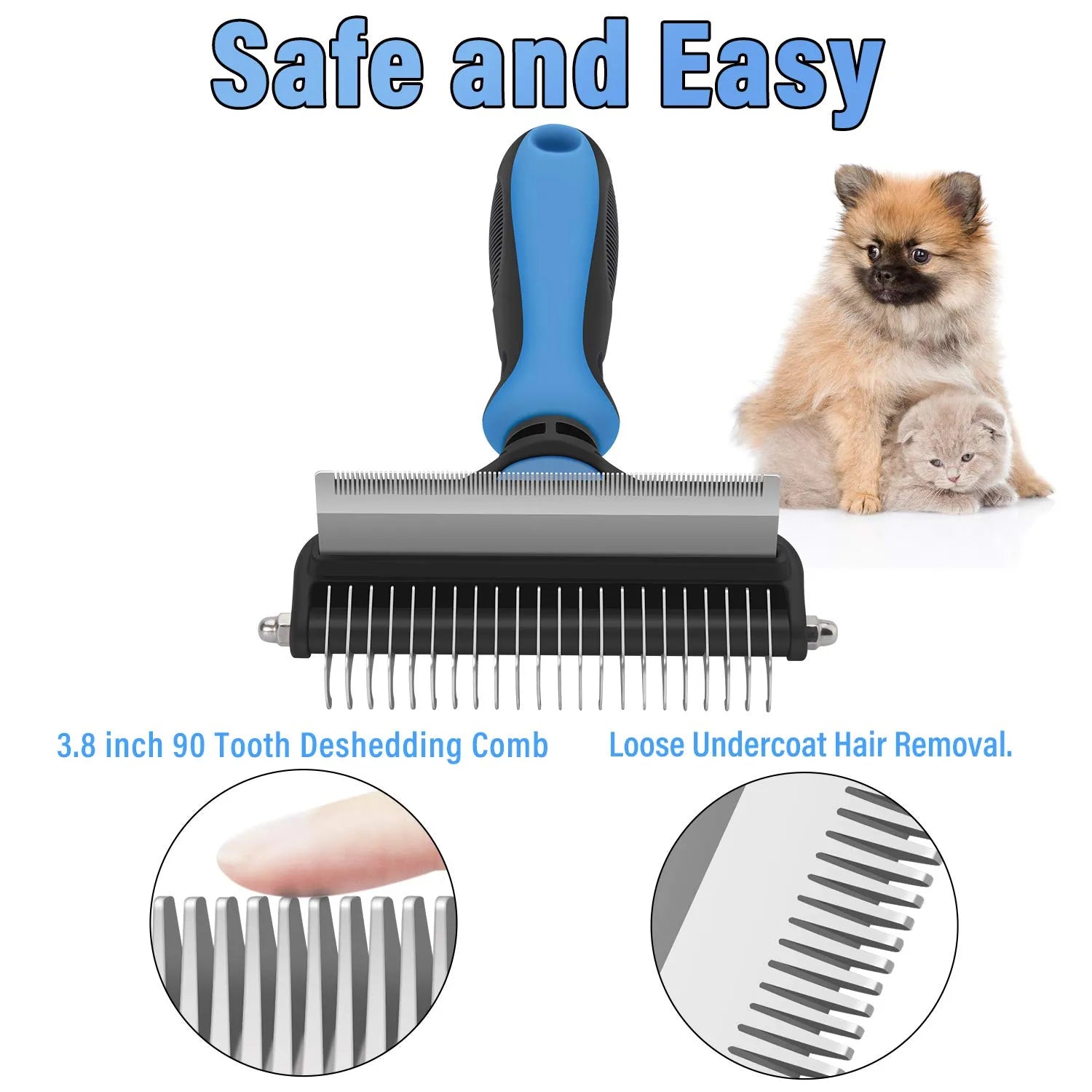 🐾🐾 Doppelpack-Spardeal: 2 kaufen, 1 gratis! 🧼🐱 Professionelles Fellpflege-Enthaarungstool für Hunde & Katzen – entfernt sanft lose Haare, schonend zur Haut, leicht zu reinigen.