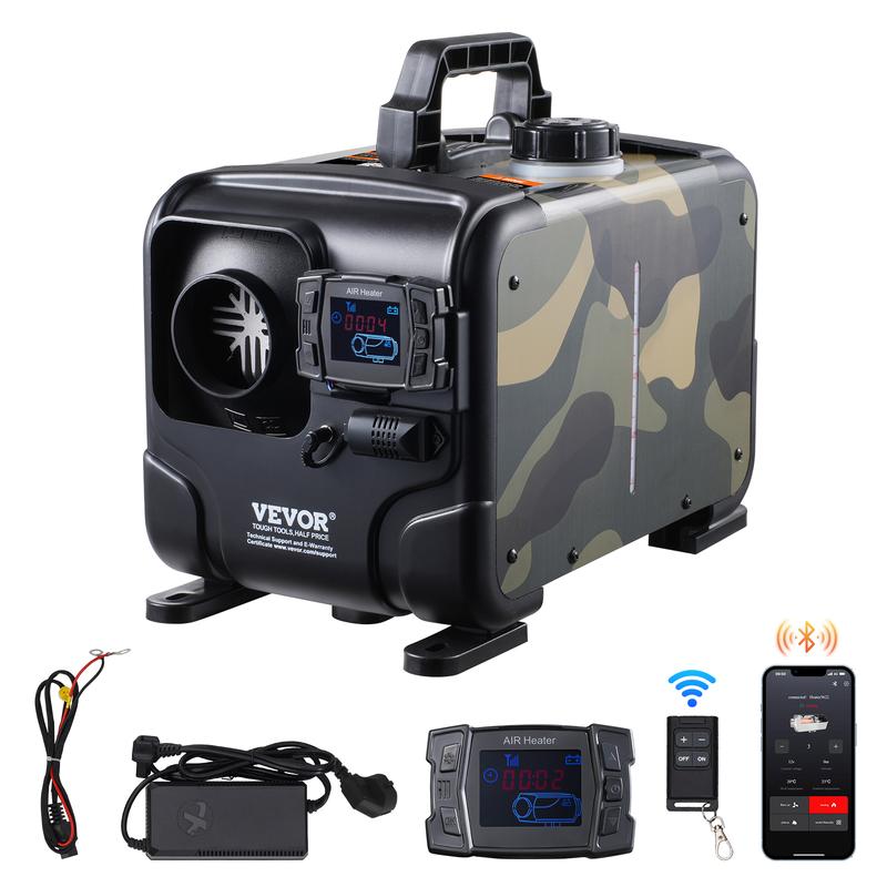 🔈🔈 Bestseller 2026: 8-kW-Diesel-Luftheizung ⛵📱 App- und Bluetooth-Steuerung, 12 V/24 V, leiser Schlafmodus + Display mit Kohlenmonoxid-Alarm, geeignet für Wohnmobile und Boote 🔥🌡️