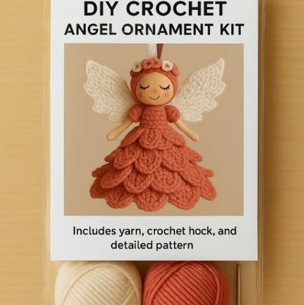 🌟🌟Black-Friday-Mega-Angebot – 60 % Rabatt!💖Häkeln Sie Ihren eigenen Engel – Komplettes Bastelset🔥2 Artikel+ kostenloser Versand🔥
