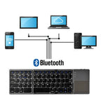 ⌨️📱 Ultradünne faltbare Mini-Bluetooth-Tastatur ✨⚡ – kabellos, leise, ideal für Tablet & Laptop, perfekt für Home-Office & Business-Reisen, klappbar & stylisch