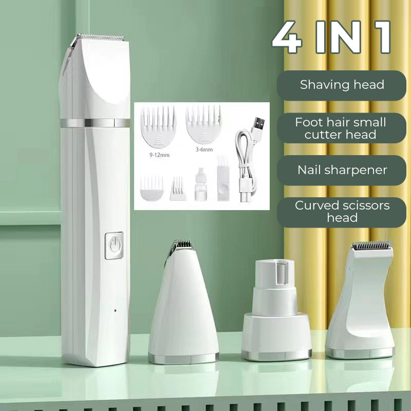 🔥🐾 4-in-1 Haustier-Haarschneider ✂️🧼 – leise, kabellos, sicher für Pfoten & Fell, Überhitzungsschutz, Barthaartrimmen, Krallenpflege – jetzt sparen!