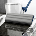 🧹💧 Wischen & Schaben zugleich – 2in1 Flachmopp mit integriertem Abstreifer, 126cm Edelstahlgriff, 360° drehbar, für Haare & Flecken – inkl. 2 Mikrofaserpads, waschmaschinenfest – ideal für Fliesen, Holz & Glas. 💪✨