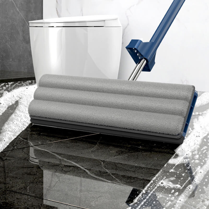 🧹💧 Wischen & Schaben zugleich – 2in1 Flachmopp mit integriertem Abstreifer, 126cm Edelstahlgriff, 360° drehbar, für Haare & Flecken – inkl. 2 Mikrofaserpads, waschmaschinenfest – ideal für Fliesen, Holz & Glas. 💪✨