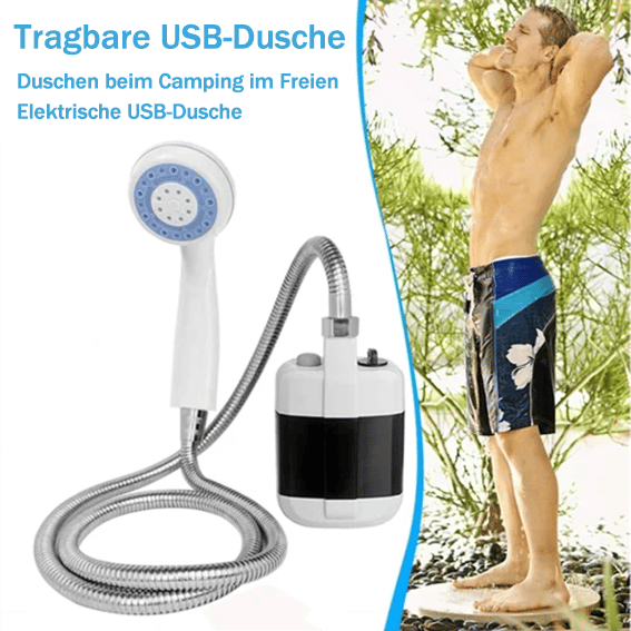 🚿Tragbare Campingdusche Mit Einstellbarem Durchfluss ✨Für Einfaches Und Bequemes Reinigen Im Freien!