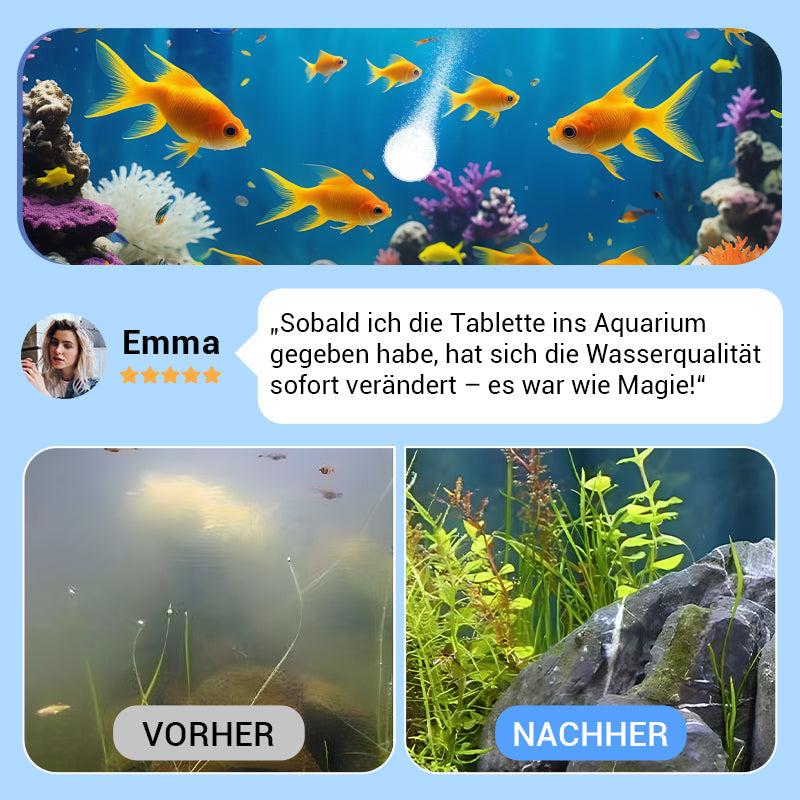 🚀💧Wasserreinigungstablette für Aquarien kaufen 5 und erhalten 5 gratis♻️💧 – Leistungsstarke Reinigung, klares Wasser, gesunde Fische