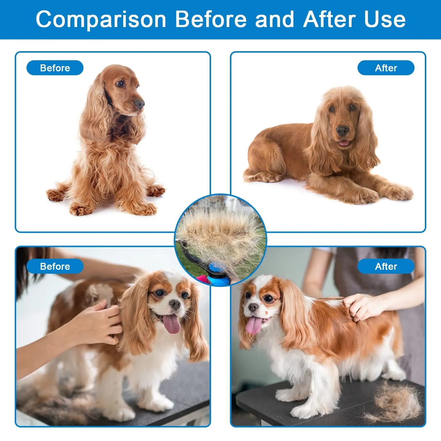 🐾🐾 Doppelpack-Spardeal: 2 kaufen, 1 gratis! 🧼🐱 Professionelles Fellpflege-Enthaarungstool für Hunde & Katzen – entfernt sanft lose Haare, schonend zur Haut, leicht zu reinigen.