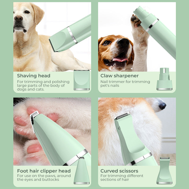 🔥🐾 4-in-1 Haustier-Haarschneider ✂️🧼 – leise, kabellos, sicher für Pfoten & Fell, Überhitzungsschutz, Barthaartrimmen, Krallenpflege – jetzt sparen!
