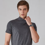 🔈🔥 Hochgeschlossenes Slim-Fit T-Shirt für Herren – 60% RABATT im Heißer Verkauf 🎁💪 Atmungsaktiv & perfekt für den Alltag – bequem, stylisch, vielseitig kombinierbar!