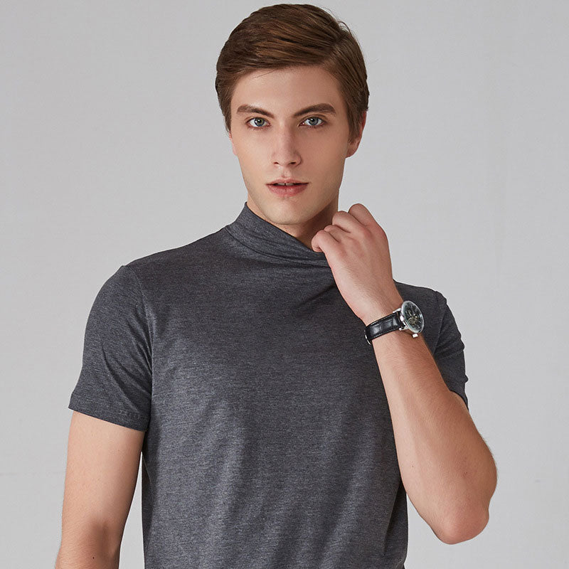 🔈🔥 Hochgeschlossenes Slim-Fit T-Shirt für Herren – 60% RABATT im Heißer Verkauf 🎁💪 Atmungsaktiv & perfekt für den Alltag – bequem, stylisch, vielseitig kombinierbar!