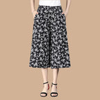 🔥HEISSER VERKAUF🔥Damen-Culottes mit weitem Bein und plissiertem Chiffon