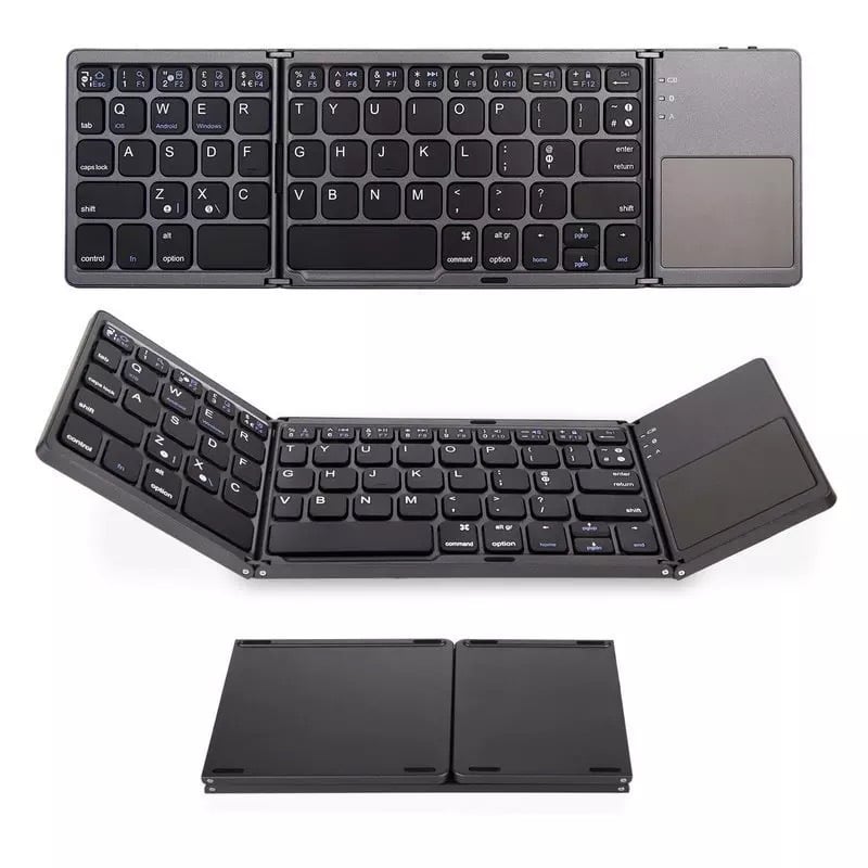 ⌨️📱 Ultradünne faltbare Mini-Bluetooth-Tastatur ✨⚡ – kabellos, leise, ideal für Tablet & Laptop, perfekt für Home-Office & Business-Reisen, klappbar & stylisch