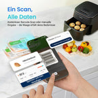 ⚖️📊 Küchenwaage digital – misst 19 Nährwerte & Kalorien per App, 5kg Edelstahl 🥗✅ für gesunde Ernährung & Gewichtsverlust