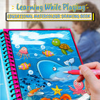 🎨 42% RABATT! ✨ MAGISCHE MALPUZZLE - WASSERFARBBUCH MIT 4 PINSELN, Lernspielzeug für Kinder ab 3 Jahren, Kreatives Beschäftigungsset 🖌️📚