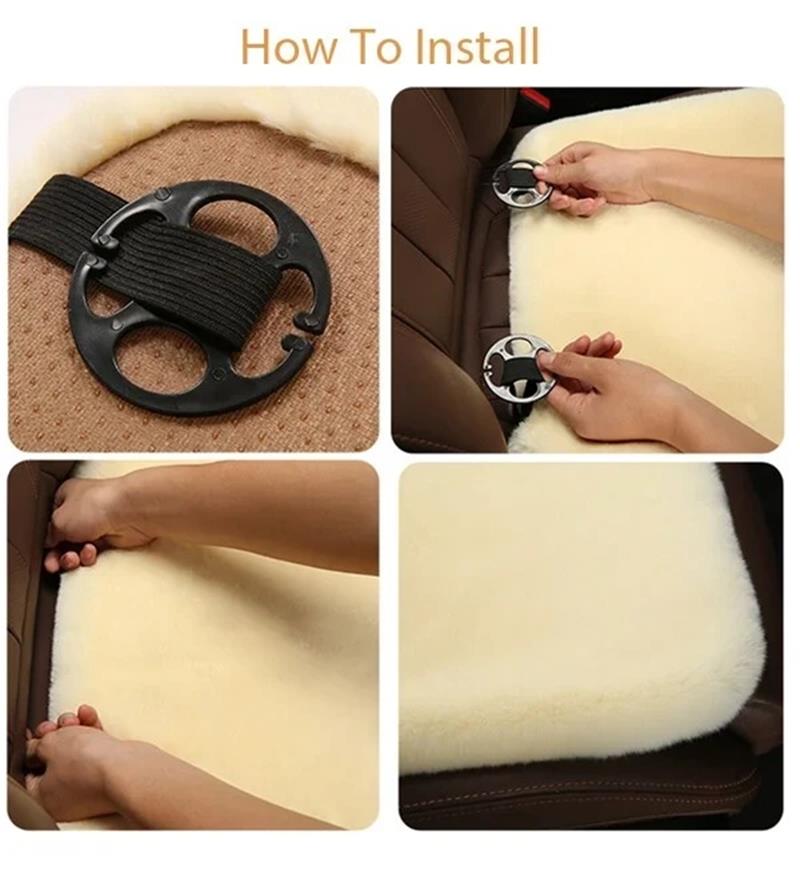🚙🚙Kuschelige Fell-Auflage für Auto und Zuhause 🔥🔥 Universell & einfach zu installieren