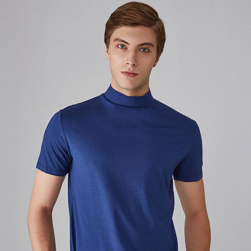 🔈🔥 Hochgeschlossenes Slim-Fit T-Shirt für Herren – 60% RABATT im Heißer Verkauf 🎁💪 Atmungsaktiv & perfekt für den Alltag – bequem, stylisch, vielseitig kombinierbar!