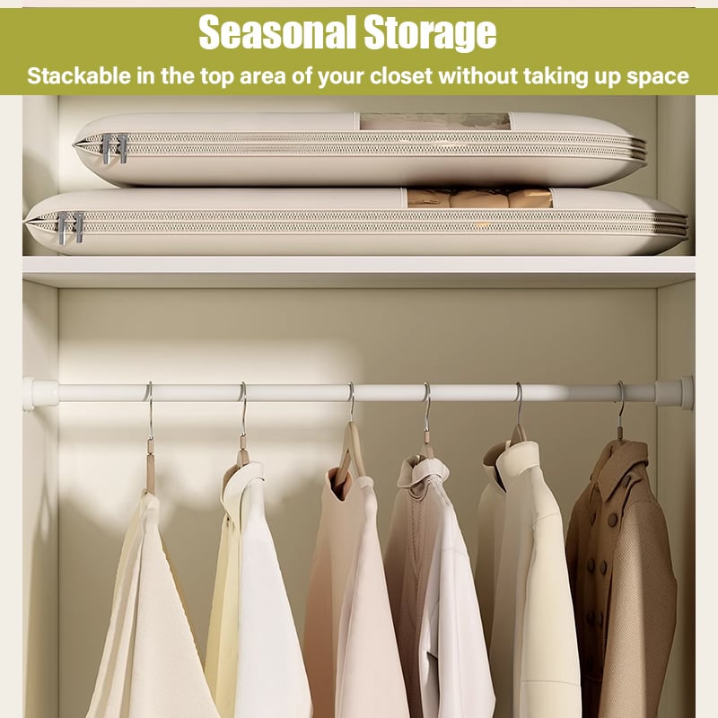 🔥2025 HEISS✨️Platzsparender hängender Kleidersack mit Selbstkompressionsreißverschluss