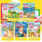 🎨 42% RABATT! ✨ MAGISCHE MALPUZZLE - WASSERFARBBUCH MIT 4 PINSELN, Lernspielzeug für Kinder ab 3 Jahren, Kreatives Beschäftigungsset 🖌️📚
