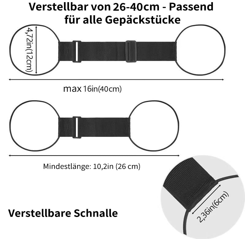 ✈️🧳 Stabile & verstellbare Gepäckgurte 🔒🛡️ Endlich beide Hände frei am Flughafen – praktisch & langlebig!