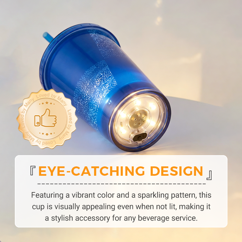 🥤✨ Wasseraktivierter LED-Leuchtbecher mit Strohhalm – Farbwechsellicht für Partys, Bars & Events, langlebig, spülmaschinenfest, sofort leuchtend bei Flüssigkeitskontakt 🌟🎉