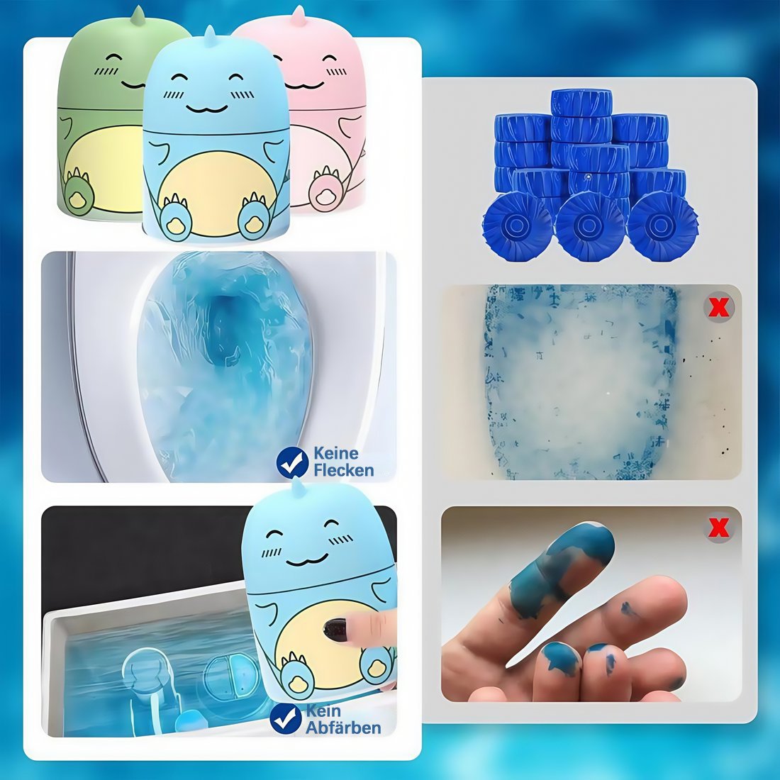 ✨🧼 2-in-1 WC-Reiniger & Lufterfrischer – Strahlende Sauberkeit & frischer Duft🍃✨ für Ihr Badezimmer! Einfach in die Toilette hängen – für langanhaltende Frische bei jeder Spülung.