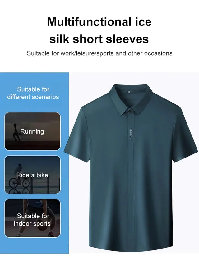 Ice Silk Schnell trocknendes Business-Hemd für Herren