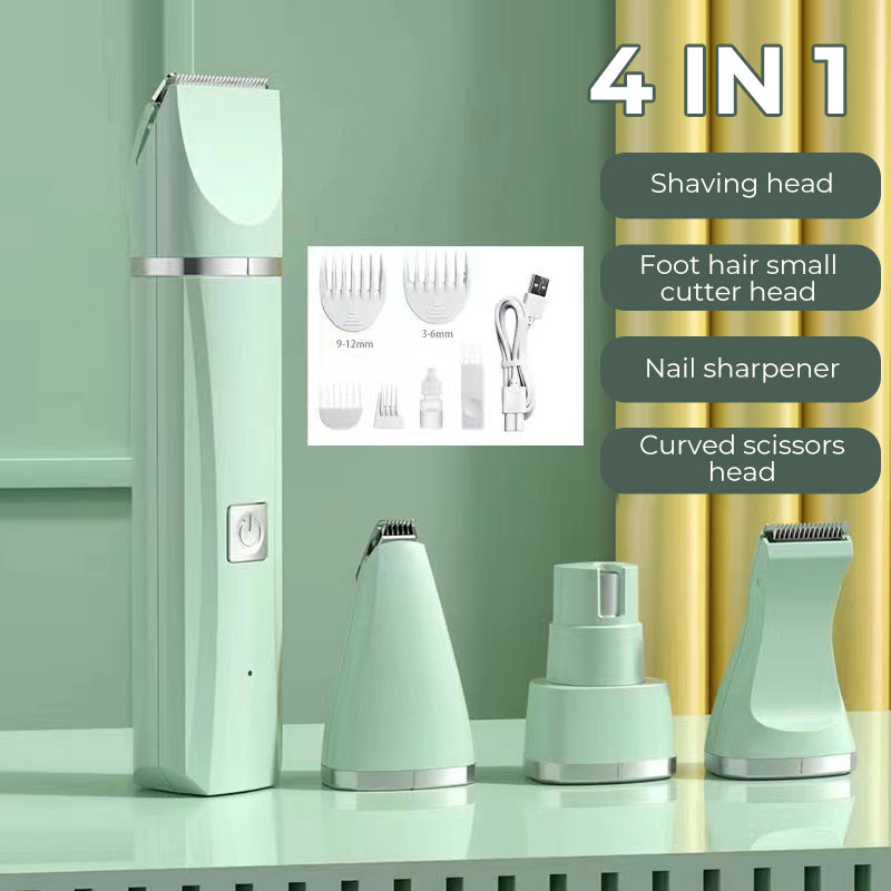 🔥🐾 4-in-1 Haustier-Haarschneider ✂️🧼 – leise, kabellos, sicher für Pfoten & Fell, Überhitzungsschutz, Barthaartrimmen, Krallenpflege – jetzt sparen!