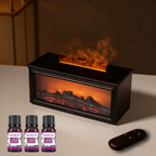 🔥🌬️ 50 % RABATT – Luftbefeuchter mit Kaminfeuer-Effekt 🔥💨 7 LED-Farben & Fernbedienung. Für entspannte Wohlfühl-Atmosphäre zu Hause oder im Büro.