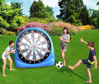 Aufblasbare Fußball-Dartscheibe, riesige Fußball-Dartscheibe, kommt mit 2 Fußbällen und Luftpumpe, lässt sich in 3 Minuten installieren, ideal für große Gartenspiele.
