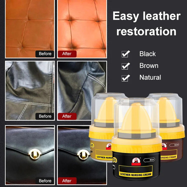 👞👞 KAUF 1 ERHALT 1 KOSTENLOS! ✨✨ FLÜSSIGE LEDERREPARATURCREME - Entfernt Kratzer & Auffrischt Farben, Pflegt Tiefenwirksam Schuhe & Taschen, Inklusive Applikator 🧽✨
