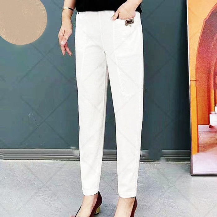 🔥KAUFEN SIE 2 UND ERHALTEN SIE 10 % RABATT💝Damen Elastische Baumwollhose