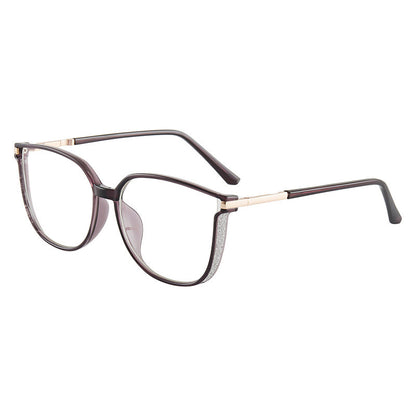 Ideales Geschenk - Modische HD Anti-Blulicht-Brille mit großem Rahmen für Damen