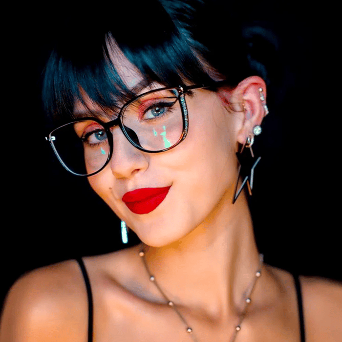Ideales Geschenk - Modische HD Anti-Blulicht-Brille mit großem Rahmen für Damen