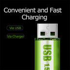 🔋Große Kapazität und umweltfreundlich Wiederaufladbare Batterien