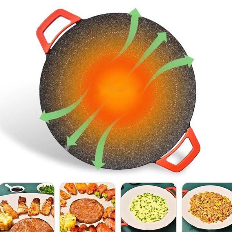 🥳Elektrische Grillpfanne mit Antihaftbeschichtung für den Innenbereich