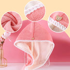 🧖‍♀️🧖‍♂️ Doppelt verstärkte Schnell-Trocken-Haartrockenhaube – Stark saugfähig 💧, praktischer Druckknopf, schnell trocknendes Haar nach dem Duschen 💨, umweltfreundliches Material & langlebiges Design