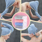 🧖‍♀️🧖‍♂️ Doppelt verstärkte Schnell-Trocken-Haartrockenhaube – Stark saugfähig 💧, praktischer Druckknopf, schnell trocknendes Haar nach dem Duschen 💨, umweltfreundliches Material & langlebiges Design