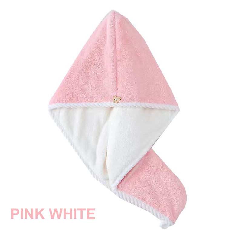 🧖‍♀️🧖‍♂️ Doppelt verstärkte Schnell-Trocken-Haartrockenhaube – Stark saugfähig 💧, praktischer Druckknopf, schnell trocknendes Haar nach dem Duschen 💨, umweltfreundliches Material & langlebiges Design