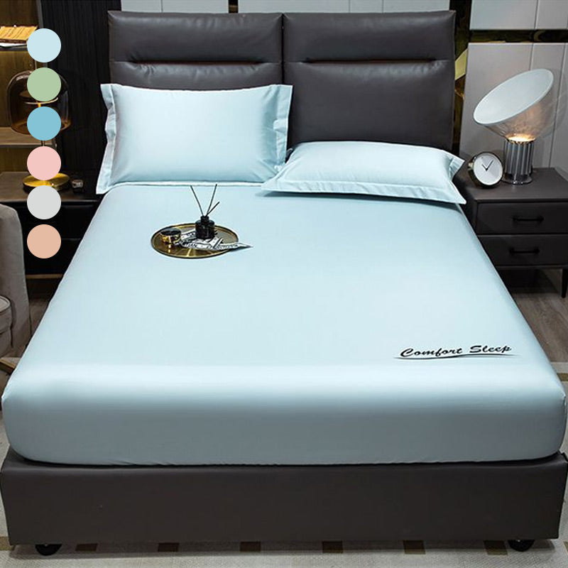 ❄️Sommer Eiskühlung seidiges Spannbettlaken und Kopfkissenbezug Set