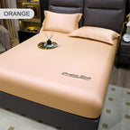 ❄️Sommer Eiskühlung seidiges Spannbettlaken und Kopfkissenbezug Set