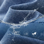 Damen-Jumpsuit aus Denim mit Reißverschluss, kurzen Ärmeln und Taschen