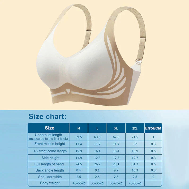 Hebender bügelloser Push-up-BH mit Anti-Sagging-Effekt