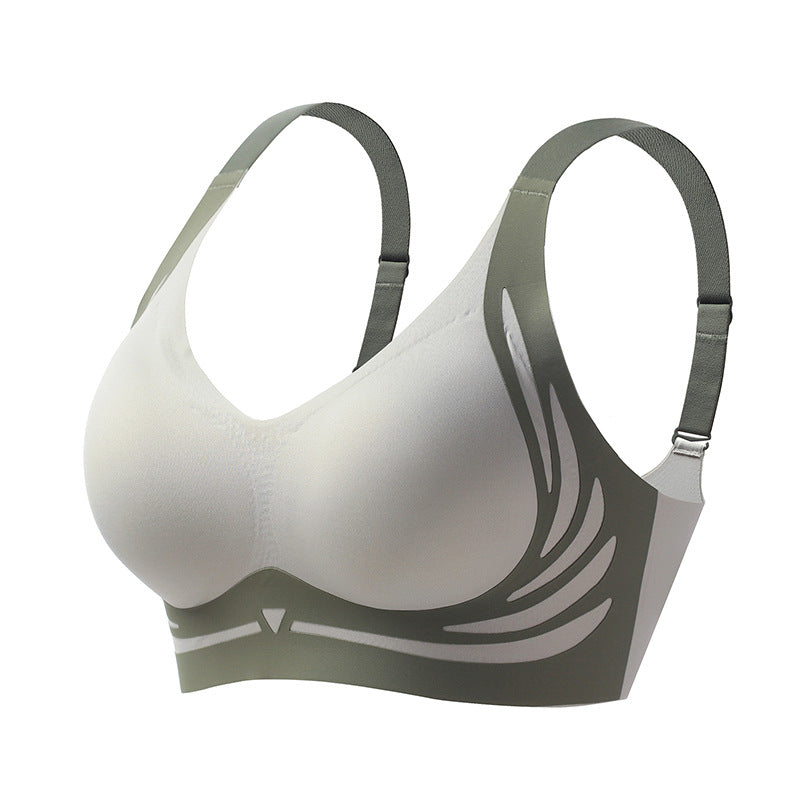 Kabelloser Push-Up Bralette Gewellt – Nahtlos, Bügellos, Mit 3D-Gelee-Streifen