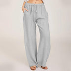 🔥👗LETZTER TAG – 49% OFF Bequeme Leinen-Baumwoll-Hosen für Damen, luftig & elegant ☀️🌿 Perfekt für Sommer, Homeoffice & Reisen – atmungsaktiv, weite Bein-Passform