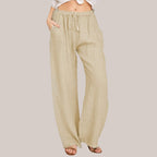 🔥👗LETZTER TAG – 49% OFF Bequeme Leinen-Baumwoll-Hosen für Damen, luftig & elegant ☀️🌿 Perfekt für Sommer, Homeoffice & Reisen – atmungsaktiv, weite Bein-Passform
