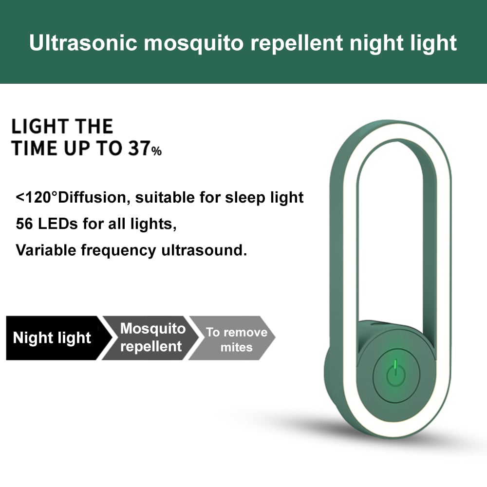 2024 Latest Frequency Conversion Ultrasonic Mosquito Killer with LED Sleeping Light