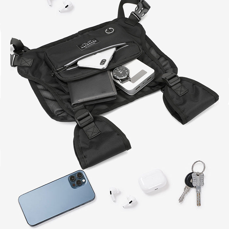 Leichte, atmungsaktive Sportbrusttasche mit mehreren Taschen