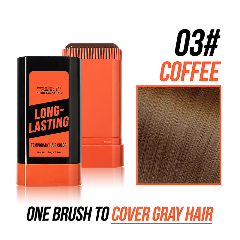 Temporärer Haarfärbestift - Graues Haar und Bart abdecken