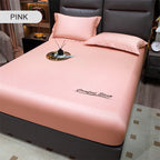 ❄️Sommer Eiskühlung seidiges Spannbettlaken und Kopfkissenbezug Set