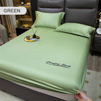 ❄️Sommer Eiskühlung seidiges Spannbettlaken und Kopfkissenbezug Set