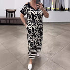 💥Neue Sommerkleider- 50% RABATT👗Off-Shoulder V-Ausschnitt Modisches Atmungsaktives Kleid